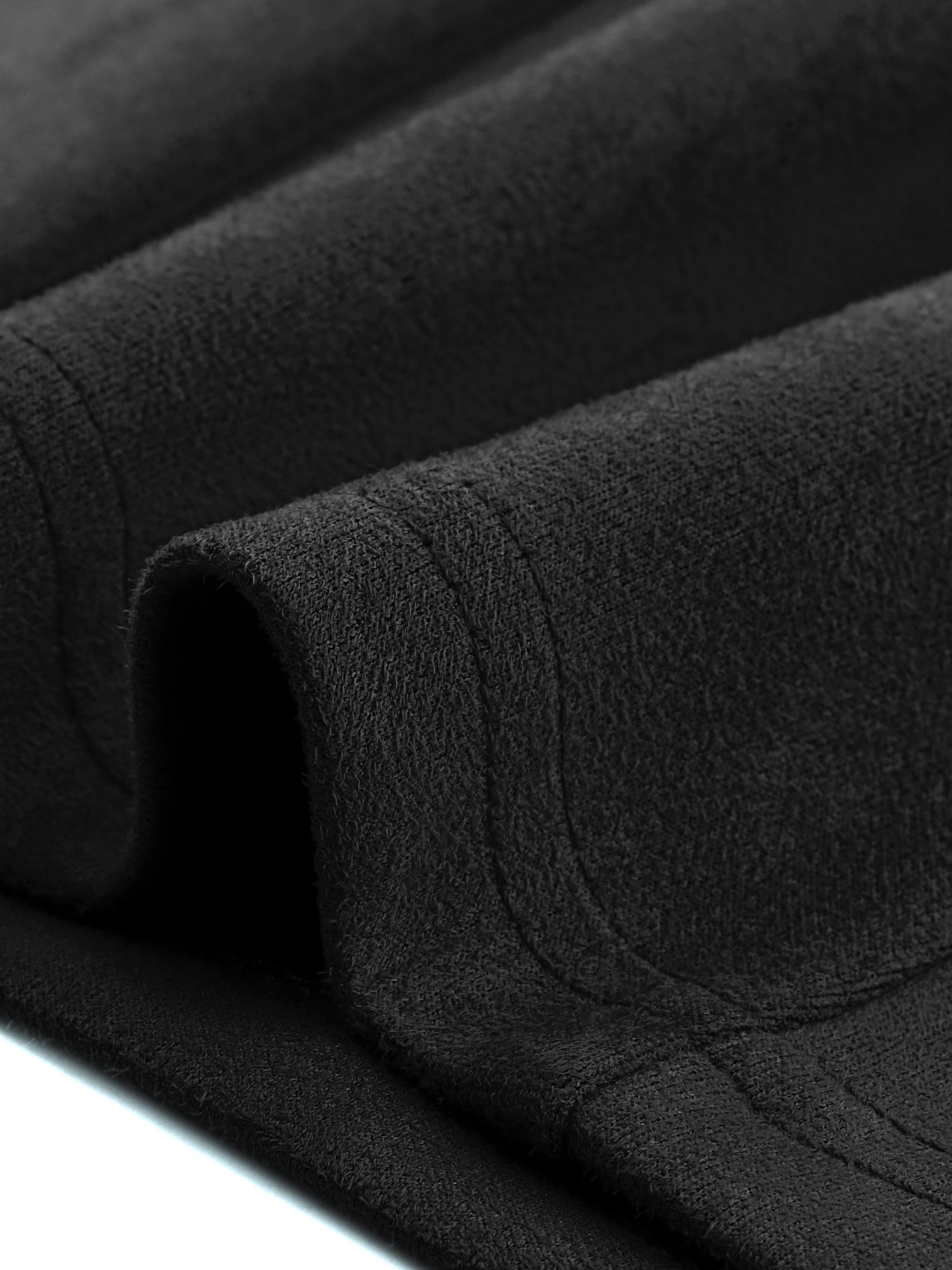 DARING DIVA Women's Faux Suede A Line Midi Skirt with Pockets XL Black