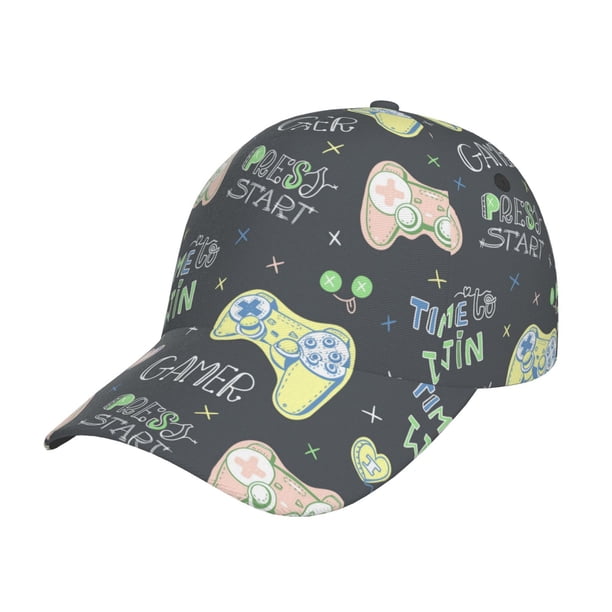 Fotbe Gamers Gorro Clásico de Béisbol, Gorra Ajustable con Broche Snapback, Gorro de Exterior de Algodón Suave