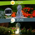 thumbnail image 3 of Solar Guardian Lion Garden Statue - Outdoor Decor with Ball Lights for Yard, 3 of 7