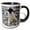 Black/White, variant on 3drose, Antarctica. Adelie Penguin Gathers a Pebble for a Nest., 11oz Two-tone Red Mug