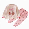 thumbnail image 4 of NOLDARES Toddler Baby Boy Clothes 2pcs Fall Winter Outfits Long Sleeve Pullover Sweatshirt Casual Pants Graphic Print Clothing Set(Light Pink,6-7 Y), 4 of 4