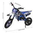 thumbnail image 3 of Floseru 49cc Kids Dirt Bike, 2-Stroke Dirt Bike for Kids,Gas Power Motocross, Off Road Mini Motorcycle, Gas Bike Load 220LBS Springs Soft Seat Cushion Pocket Motorbike with Front Rear Disc Brakes, 3 of 9