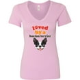thumbnail image 3 of Inktastic Boston Terrier Dog Women's V-Neck T-Shirt, 3 of 5