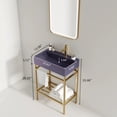 thumbnail image 5 of 24" Freestanding Bathroom Iron Shelves (Basin Not Included), Gold, Modern Scandinavian Storage Shelf with Towel Rack, for Bathroom Living Room, 5 of 5