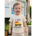 thumbnail image 4 of BemeyourBBs Kids Toddler Baby Boy Back to School T Shirt Outfit Pre Kindergarten Outfits I Dig Preschool Letter Truck Print Short Sleeve Summer Pullover Tee Shirt Tops, 4 of 9