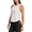 Pure White, variant on G4Free Lyocell Racerback Women Workout Tank Tops Ruch Side High Neck Muscle Tops for Gym Athletic Yoga