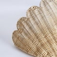 thumbnail image 2 of Scalloped Hanging Wicker Baskets for Wall, Scalloped Home Decor, Hanging Woven Rattan Wall Basket for Flowers Front Door Bathroom Storage (Natural), 2 of 13