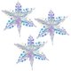 thumbnail image 4 of piezas de adornos colgantes navideños, bolas de flores iridiscentes, decoración holográfica de plástico plegable, adorno de brillo arcoíris de techo de lámina transparente para despedida de soltera,, 4 of 8