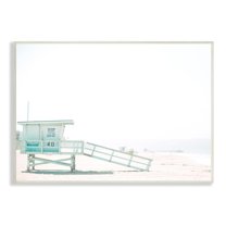 Stupell Industries Summer Sun Beach Coast Blue Lifeguard Shack Photography, 15 x 10, Design by Leah Straatsma