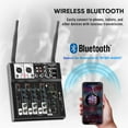 thumbnail image 2 of FULODE 4 Channel Audio Mixer, Karaoke Mixer with Dual Wireless Microphones, Professional Sound Board DJ Mixing Console MP3 Bluetooth 48V Phantom Power USB Interface for PC Studio Recording Party, 2 of 9