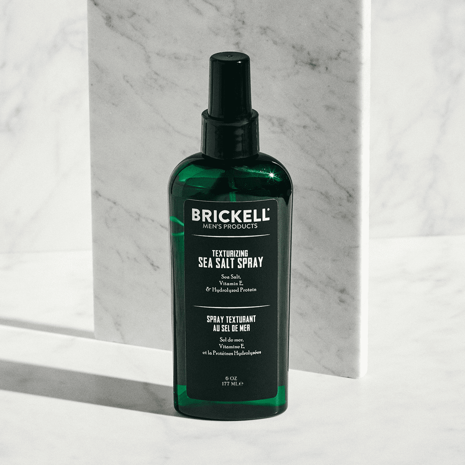 Brickell Men's Texturizing Sea Salt Spray for Men, Alcohol-Free, Lifts & Texturizes Hair for a Beach or Surfer Hair Style, With Sea Salt, Vitamin E & Hydrolyzed Protein, 6 Ounce