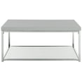 thumbnail image 3 of SAFAVIEH Malone Modern Glam Chrome High Gloss Coffee Table, Grey/Chrome, 3 of 7