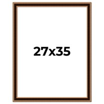 27x35 Frame Gold Brown Plein Air Vintage Solid Wood Picture Frame | 1.75 Inches Moulding Width |