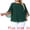 Dark Green, variant on Women's Plus Blouses with Flutter Petal Half Sleeve Chiffon Top 3X Black