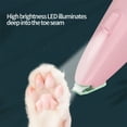 thumbnail image 4 of SLYNSHome Dog Paw Trimmer with LED Light,Rechargeable Cordless Electric Grooming Clippers Pet Hair Shaver for Dogs Cats - Pink, 4 of 8