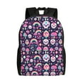 thumbnail image 1 of Disketp cute Skull rainbow mushroom Mochila Unisex de Apertura Lateral Completa, Mochila para Laptop para Escuela, Trabajo y Viajes, 1 of 8