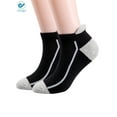thumbnail image 2 of Deago Mens Low Cut Ankle Athletic Socks Cotton Mesh Cushioned Running Ventilation Sports Tab Socks (Black), 2 of 9