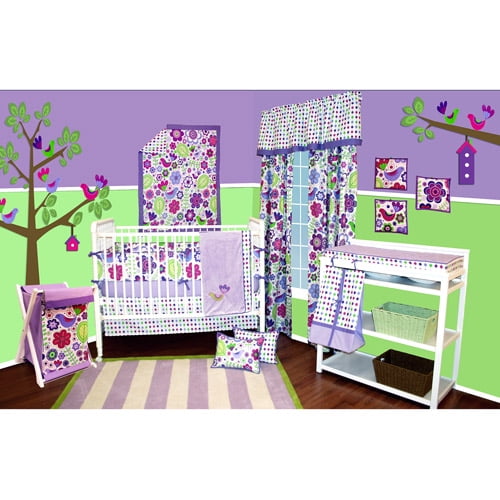 purple crib bedding walmart