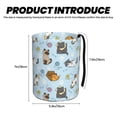 thumbnail image 4 of Cute cat Car Trash Can Waterproof Cylindrical Car Garbage Can with Adjustable Strap & Magic Tape, Portable Vehicle Trash Bin for Cars, Trucks, SUVs, 4 of 7