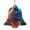 Bell Shape, variant on Angel Shape Christmas Wooden Hanging Ornaments, 6 Pcs, Xmas Tree Decor for Home Office with Blue Fire Flaming Wolf Cool Design