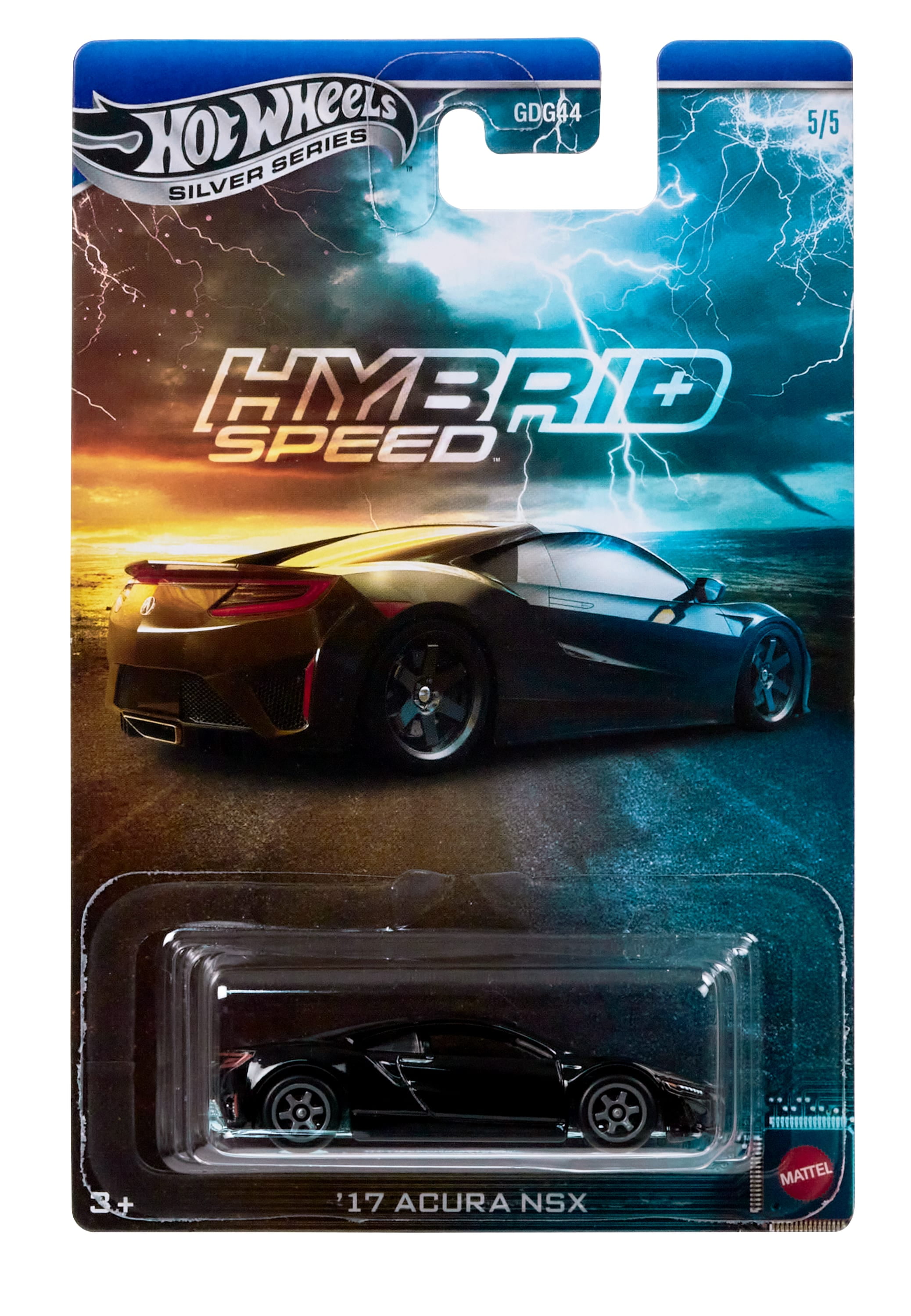 Hot Wheels Hybrid Speed Toy Vehicle, Die-Cast 1:64 Scale Sports Car, 2017 Acura NSX