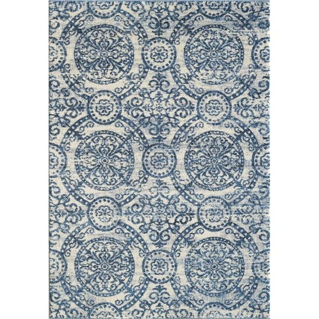 Dynamic Rugs MI71049112500 6 ft. 7 in. x 9 ft. 6 in. Mirage 49112 Rectangle Contemporary Area Rug - 500 Blue