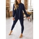 thumbnail image 4 of Conjunto de Lounge para Mujer de 2 Piezas PRETTYGARDEN Azul Marino Talle Grande, 4 of 8