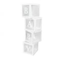 thumbnail image 2 of Caja de globos transparente con letras, caja de decoración de regalo para propuesta, confesión, Baby Shower, color blanco, 4 Uds., 2 of 5