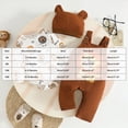 thumbnail image 3 of TOWED22 Baby Boy Clothes Fall Winter Outfit Long Sleeve Textured Romper Pocket Suspender Pants Hat 3 Piece Set 0 3 6 9 12 18 24 Months,Brown,12-18 M, 3 of 9