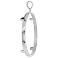 thumbnail image 3 of Sterling Silver Dollar Bezel 38 mm Coins Prong Back Round Edge Mexican Olympic One Dollar Coin NOT Included, 3 of 5