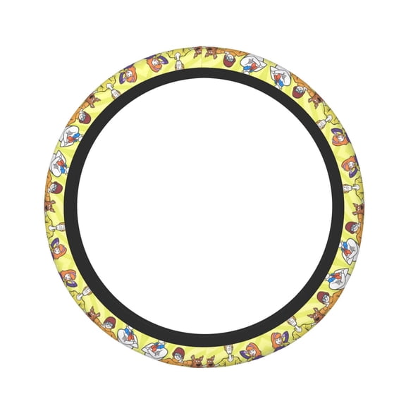 Saiise Scooby-Doo Print Steering Wheel Covers for Car,Truck and SUV,Universal 15 inch Steering Wheel Cover Protection