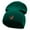 Dk Green, variant on Monkey Insignia Embroidered Short Beanie - White OSFM