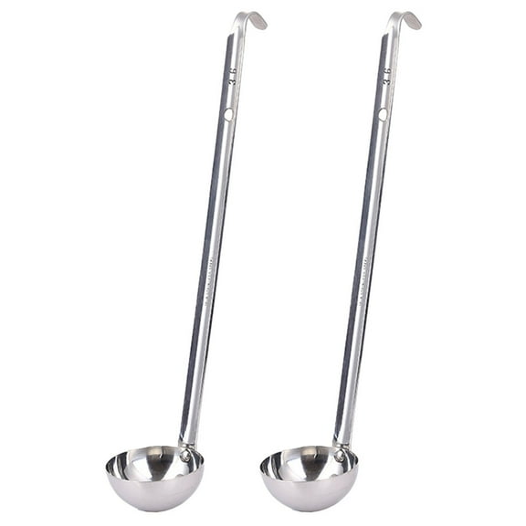 USEOSITY 2pcs Sauces Ladles Stainless Steel Long Handle Ladles Ladle Soup Ladle Hot Pot Ladle