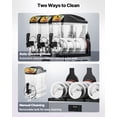 thumbnail image 4 of VEVOR Commercial Frozen Drink Maker, 15Lx3 Triple Tank Slushy Machine, 180 Cups Stainless Steel Margarita Smoothie Frozen Drink Machine, Slushie Maker, 4 of 9