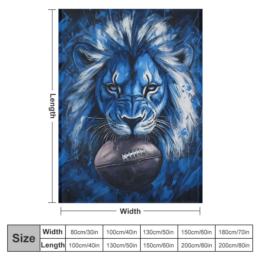 ONETECH Detriot Lions Football Flannel Blanket Lightweight Blanket for All Seasons 60x80in