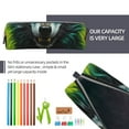 thumbnail image 5 of Pofeuu Fluorescent Wolf Print Leather Pencil Case, Leather Pencil Pouch Large Capacity, Big Pencil Pouch with Zipper Vintage Pen Bag Fountain Pen Holder, 5 of 7