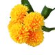 thumbnail image 1 of Ramo de flores artificiales de 5 cabezas Ceremonia de banquete de boda Decoración floral Tela de seda Flor falsa con hojas, Amarillo Yuarrent HA6561-03B, 1 of 6