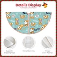 thumbnail image 3 of Rateoe Cute Dogs Corgi Pattern Christmas Tree Skirt with Ties, Christmas Tree Decorations, Farmhouse Christmas Decor Xmas Holiday Decorations-36", 3 of 6