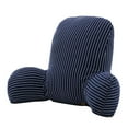 thumbnail image 4 of en cama Almohada de lectura Silla Sofá Cojín de apoyo Almohadas para esposo y novio (Rellenos de suave, Funda de con cremall Tiras-Azul Oscuro Macarena Almohada de lectura, 4 of 4