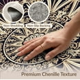 thumbnail image 6 of ODIKA Key Glam Motifs Shimmer Round Symmetrical Border Sparkle Greek Flowing Dynamic Low Profile Flatwoven for Great Room, Indoor Open Concept, Large Living, 6 of 7