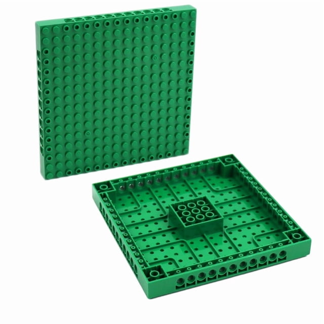 16x16 Double Sided Building Block Base Plate, MOC Creative Construction Baseplate, Standard Dots Plastic Foundation Board, Educational DIY Toy for Kids MOC Building Lovers