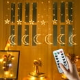 thumbnail image 6 of Fuchsun Led Outdoor&Indoor Curtain String Light 138 Led Moon Hanging Light with 8 Lighting Modes USB (Warm White ), 6 of 6