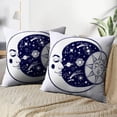 thumbnail image 3 of LALILO Throw Pillow Covers Vintage Moon Sun And Night Sky Coloring Cushion Cover 18" x 18", 2 Pack, 3 of 6