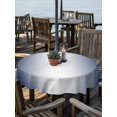 thumbnail image 2 of Outdoor Table Cloth with Umbrella Hole and Zipper, Navy Blue Ombre Waterproof Round Tablecloth 60 Inch, Blue White Gradient Modern Abstract Art Washable Table Cover for Outside Party Patio Picnic, 2 of 8