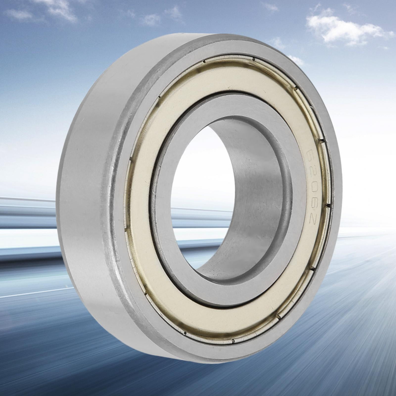 30x62x16mm 1PCS Metal Double Shielded Deep Groove Ball Bearing 6206-ZZ, Size