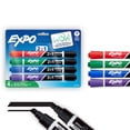 thumbnail image 1 of EXPO Dry Erase Markers, 2-in-1 Dual-Ended Markers, Low Odour Ink, Chisel Tip, Assorted Colours, 4 Count, 1 of 9