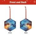 thumbnail image 2 of Hirioo Red And Blue Fire Dragon A for Acrylic Christmas Pendant Hanging Christmas Tree Ornaments, Car, Home, Office Gift Decor-Hexagon, 2 of 7