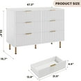 thumbnail image 2 of Garvee Fluted 6-Drawer Tall Dresser, Modern Wooden Storage Chest with Deep Drawers & Wide Top, Bedroom Organizer for Living Room, Hallway, Kids’ Room, White, 2 of 8