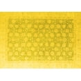thumbnail image 1 of Ahgly Company Machine Washable Indoor Rectangle Oriental Yellow Modern Area Rugs, 7' x 9', 1 of 4