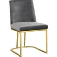 thumbnail image 3 of Pemberly Row Contemporary Gray Velvet Dining Chair (Set of 2), 3 of 4